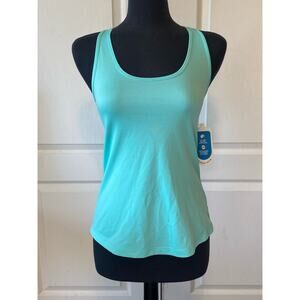 Be Inspired Women's Athletic Pale Aqua Green Racerback Top Size X-Small